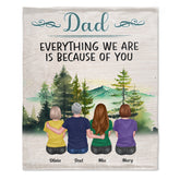 Papa, tout ce que nous sommes à cause de toi - Couverture personnalisée - Anniversaire, cadeau de fête des pères pour père, papa, papa, grand-père